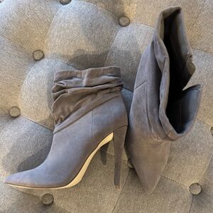 Grey Heeled Booties